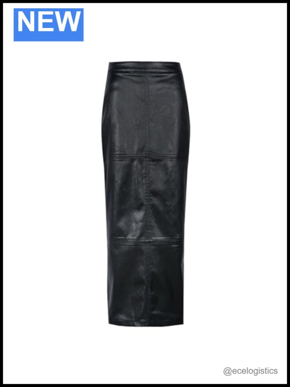 High Waist A Line Long Leather Maxi Skirt with Back Slit and Side Zipper